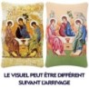 Cadre en bois a suspendre ou a poser H. 11 x 7 cm avec image, plusieurs saints.