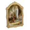 Cadre en bois a suspendre avec liseret dore H. 14 x 10,5 cm  image collee, plusieurs saints.