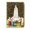 Cadre en bois à suspendre, finition feuille d’or – H. 15 x 10 cm, image collée, plusieurs saints.