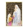 Cadre en bois à suspendre, finition feuille d’or – H. 15 x 10 cm, image collée, plusieurs saints.
