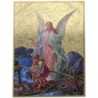 Cadre en bois à suspendre, finition feuille d’or –H. 25 x 20 cm image collée, plusieurs saints.