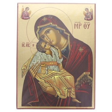 Icone en bois serigraphiee a suspendre ou a poser H.25x18 cm ou 27x20 cm, plusieurs sujets.