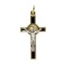 Croix de cou de Saint Benoît en métal doré, émaillée – Hauteur 4 cm Plusieurs couleurs.