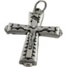 Croix de cou avec Christ en métal couleur argentée H. 4.5 cm