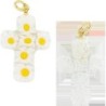 Pendentif croix en veritable verre de Murano H. 3 cm. Livre en boite.