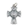 Croix de cou de l´Esprit Saint en métal couleur argentée H. 2 cm.