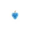 Pendentif coeur en veritable verre de Murano H. 2 cm, livre en boite.
