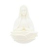 Bénitier blanc de la Vierge en prière à suspendre H. 9,5 cm.