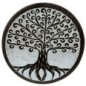 Brûle-encens pour bâtonnets en stéatite Arbre de Vie Racine, Ø 9,8 cm. Livré en boîte individuelle.