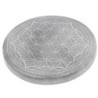 Brûle-encens pour bâtonnets en stéatite décoré Fleur de Vie, Ø 9,8 cm. Livré en boîte individuelle.