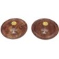 Brûle-encens rond en bois verni Arbre de Vie, pour bâtonnets ou cônes, Ø 10 cm. Boîte de 2.