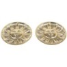 Brûle-encens en laiton doré motif soleil, pour bâtonnets, Ø 8,5 cm. Boîte de 2.