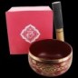 Lot de 7 Bol chantant Tibetain traditionnel en laiton émaillé 7 Chakras Ø 12,5 cm, poids 490 g. - LOT de 7