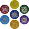 Lot de 7 Bol chantant Tibetain traditionnel en laiton émaillé 7 Chakras Ø 12,5 cm, poids 490 g. - LOT de 7