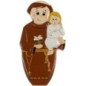 Magnet de Saint Antoine en relief, H. 8 x 4 cm.