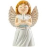 Statue enfantine Ange bleu avec une colombe,  H.10 cm