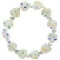 Bracelet sur -eacute-lastique grains forme c-oelig-ur style Murano H- 1-2 cm- LOT DE 5 BRACELETS ASSORTIS-