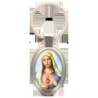 Porte-clés en métal de couleur argenté de forme ovale H. 4.3 cm. Livré en boite cadeaux. Existe avec différents Saints.