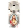 Porte-clés en métal de couleur argenté de forme ovale H. 4.3 cm. Livré en boite cadeaux. Existe avec différents Saints.