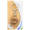 Porte-clés en bois du Jubilé 2025 Pèlerins de l'Esperance Ø 3.5 cm.