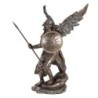 Statue de saint Raphaël en bronze coulé à froid, hauteur 24 cm.