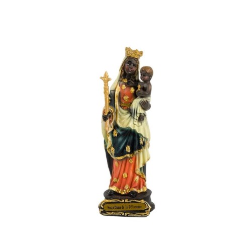Statue de Notre-Dame de la Bonne Délivrance en résine peinte à la main.