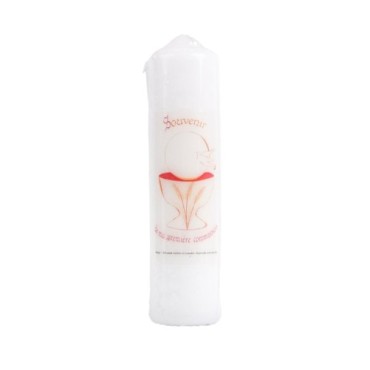 Bougie de ma premiere communion blanche. Plusieurs tailles.