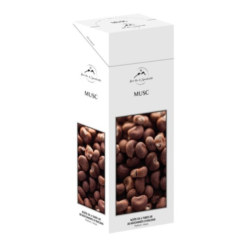 Boite de 6 tubes de 20 bâtonnets d´encens, parfume aux huiles essentielles.