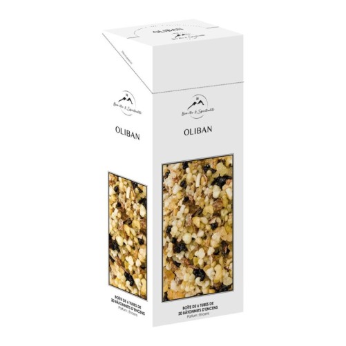 Boite de 6 tubes de 20 bâtonnets d´encens, parfume aux huiles essentielles.