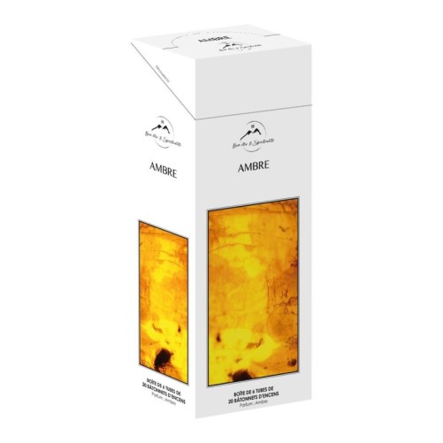 Boite de 6 tubes de 20 bâtonnets d´encens, parfume aux huiles essentielles.