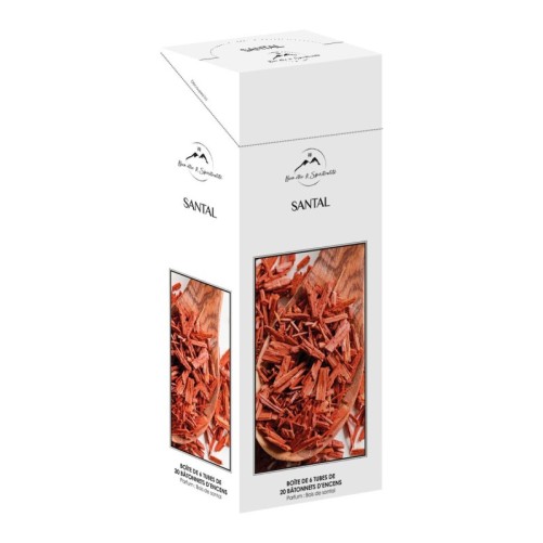 Boite de 6 tubes de 20 bâtonnets d´encens, parfume aux huiles essentielles.