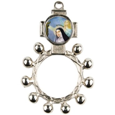 Dizainier bague couleur argentée + résine