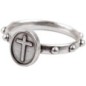 Dizainier bague avec médaille croix Ø 8 mm, LOT DE 3 ASSORTIES..