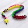 Chapelet pour enfant avec grains en gomme, couleurs fluo mission sur corde avec fermoir et résine de la VM. Ø 7 mm et croix.