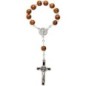 Dizainier sur chaine de saint Benoit, grains bois Ø 7 mm, croix saint Benoit..