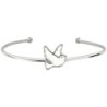 Bracelet jonc avec colombe pour enfant argent 925 °/°° (2.70 g).