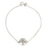 Bracelet en argent 925 °/°° ajustable sur chaine avec médaille de l'arbre de vie stylisée Ø 1.2 cm (1,58 g). Livré en boite.