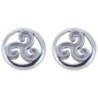 Boucle d oreille triskel en argent 925 Rhodie (0.70g). Livree sans boite.