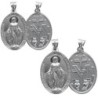 Medaille en argent 925 °/°° rhodie de la Vierge Miraculeuse. Livree en boite..