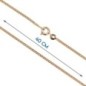Chaine en plaque or gourmette limee 2 faces, fermoir rond a ressort..