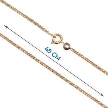 Chaine en plaque or gourmette limee 2 faces, fermoir rond a ressort..