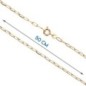 Chaine en plaque or maille forcat ovale limee, fermoir rond a ressort..