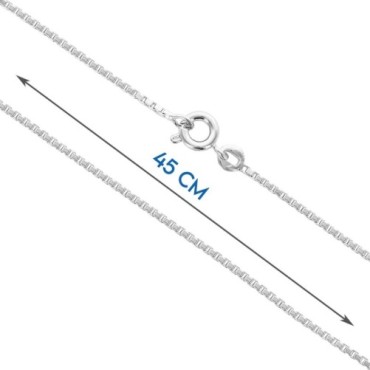 Chaine argent 925 °/°° maille venitienne limee, fermoir rond a ressort..