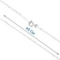 Chaine argent 925 °/°° maille forcat ovale limee fine, fermoir rond a ressort..