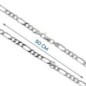 Chaine argent 925 °/°° maille figaro alternée (1X3), fermoir ovale à ressort..