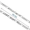 Chaine argent 925 °/°° maille figaro alternée (1X3), fermoir ovale à ressort..