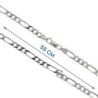 Chaine argent 925 °/°° maille figaro alternée (1X3), fermoir ovale à ressort..