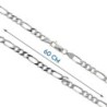 Chaine argent 925 °/°° maille figaro alternée (1X3), fermoir ovale à ressort..