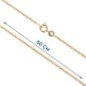 Chaine en plaque or Cordoncillo ou double forcat, fermoir rond a ressort..