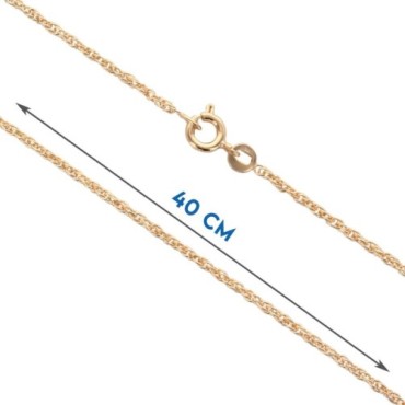 Chaine en plaque or Cordoncillo ou double forcat, fermoir rond a ressort..